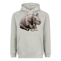 Moon Dust Baby Rhino Illustrations Heavyweight Hoodie - LillyAllenDesigns