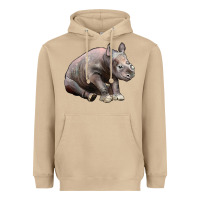 Mushroom Baby Rhino Illustrations Heavyweight Hoodie - LillyAllenDesigns