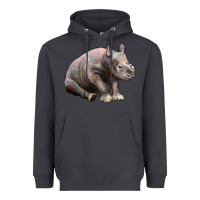 Smoke Baby Rhino Illustrations Heavyweight Hoodie - LillyAllenDesigns