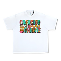 White cafecito y chisme Urban Heavy Tee - Zillion Design Studio