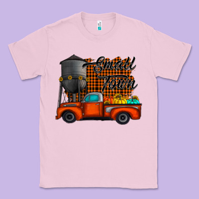 Small Town Fall Classic Tee Designed By Cowhidedigitalart