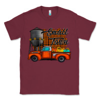 Burgundy small town fall Classic Tee - CowhideDigitalArt