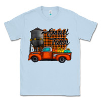 Dusty Blue small town fall Classic Tee - CowhideDigitalArt
