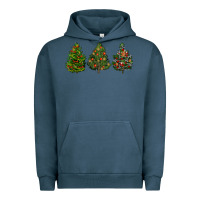 Pigment Midnight Navy christmas trees Urban Hoodie - LillyAllenDesigns