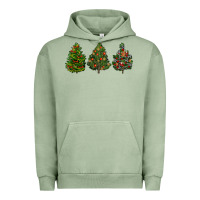 Pigment Oil Green christmas trees Urban Hoodie - LillyAllenDesigns