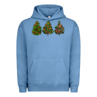 Pigment Pebble Blue christmas trees Urban Hoodie - LillyAllenDesigns