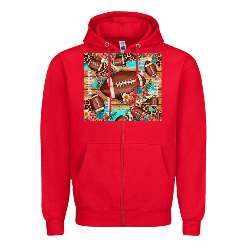 Football Leopard Cowhide Zipper Hoodie by JahusDesignShop | Teevron