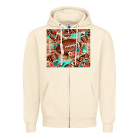 Sandshell football leopard cowhide Zipper Hoodie - JahusDesignShop