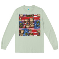 Matcha proud veteran seamless pattern Long Sleeve Tee - HRA Design Shop