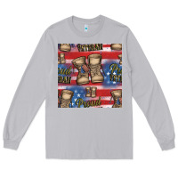 Moon Dust proud veteran seamless pattern Long Sleeve Tee - HRA Design Shop