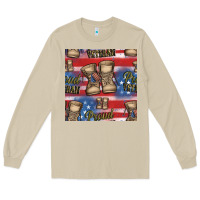 Mushroom proud veteran seamless pattern Long Sleeve Tee - HRA Design Shop