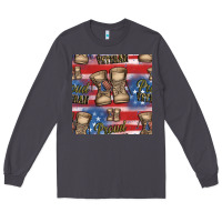Smoke proud veteran seamless pattern Long Sleeve Tee - HRA Design Shop