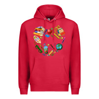 Cardinal teacher heart custom Premium Hoodie - NancyCooperArtShop