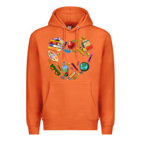 Carrot teacher heart custom Premium Hoodie - NancyCooperArtShop
