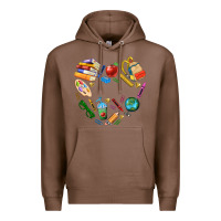 Chestnut teacher heart custom Premium Hoodie - NancyCooperArtShop