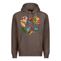 Coffee teacher heart custom Premium Hoodie - NancyCooperArtShop