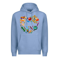 Colony Blue teacher heart custom Premium Hoodie - NancyCooperArtShop