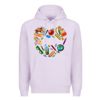 Lilac teacher heart custom Premium Hoodie - NancyCooperArtShop