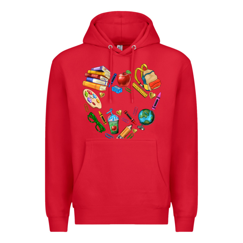 Teacher Heart Custom Premium Hoodie by NancyCooperArtShop | Teevron