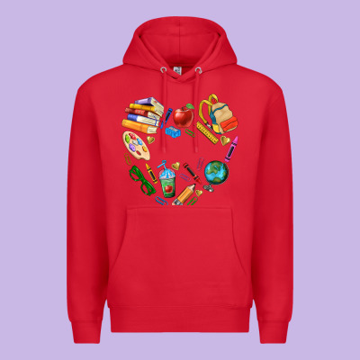 Teacher Heart Custom Premium Hoodie Designed By Nancycooperartshop