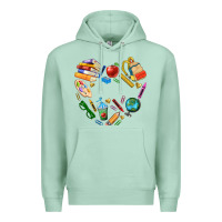 Seafoam teacher heart custom Premium Hoodie - NancyCooperArtShop