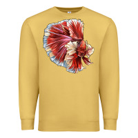 Antique Gold Betta Fish Premium Sweatshirt - LillyAllenDesigns