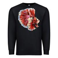 Black Betta Fish Premium Sweatshirt - LillyAllenDesigns