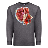 Charcoal Heather Betta Fish Premium Sweatshirt - LillyAllenDesigns