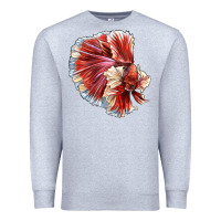 Heather Grey Betta Fish Premium Sweatshirt - LillyAllenDesigns