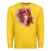 Lemon Betta Fish Premium Sweatshirt - LillyAllenDesigns