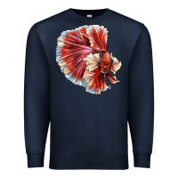 Navy Betta Fish Premium Sweatshirt - LillyAllenDesigns