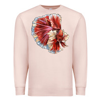 Pale Pink Betta Fish Premium Sweatshirt - LillyAllenDesigns