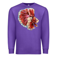 Purple Betta Fish Premium Sweatshirt - LillyAllenDesigns