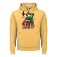 Vintage Mustard dashing through the snow Vintage Hoodie - MaliasSmallBusiness
