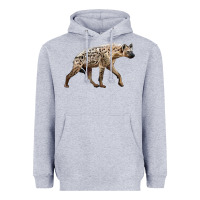 Heather Grey hyena Heavyweight Hoodie - LillyAllenDesigns
