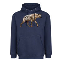 Navy hyena Heavyweight Hoodie - LillyAllenDesigns