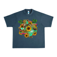 Midnight Navy texas map Urban Heavy Tee - Zillion Design Studio