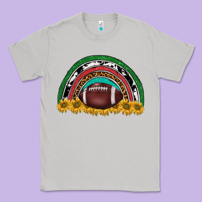Merry Christmas Sunflower Rainbow Classic Tee Designed By Barkaloodesign