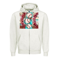 Oatmeal Heather baseball leopard cowhide turquoise Zipper Hoodie - JahusDesignShop
