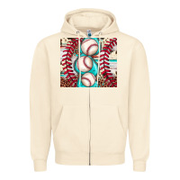 Sandshell baseball leopard cowhide turquoise Zipper Hoodie - JahusDesignShop