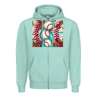 Seafoam baseball leopard cowhide turquoise Zipper Hoodie - JahusDesignShop