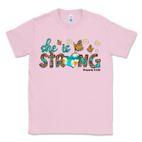 Bubblegum Pink she is strong Classic Tee - HRA Design Shop