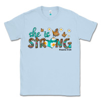 Dusty Blue she is strong Classic Tee - HRA Design Shop