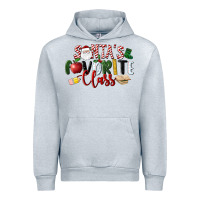 Heather Grey Santa's Favorite Class Christmas Urban Hoodie - LillyAllenDesigns