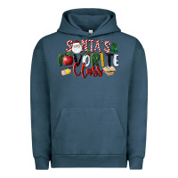 Pigment Midnight Navy Santa's Favorite Class Christmas Urban Hoodie - LillyAllenDesigns