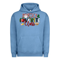 Pigment Pebble Blue Santa's Favorite Class Christmas Urban Hoodie - LillyAllenDesigns