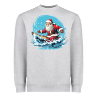 Heather Grey happy santa Heavyweight Sweatshirt - Unal Design