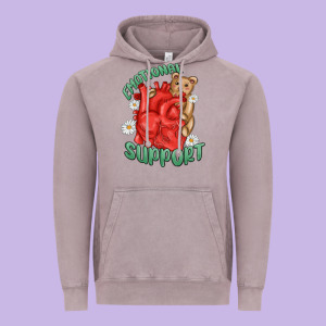 Emotional Support Vintage Hoodie Designed By Maliassmallbusiness