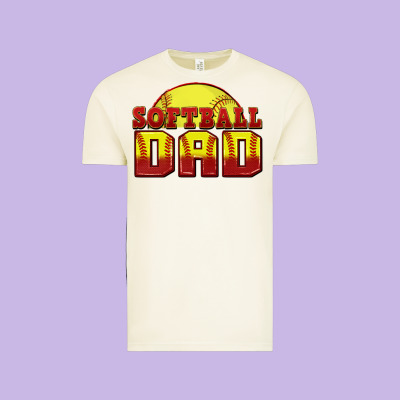 Softball Dad Vintage Tee Designed By Zillion Design Studio