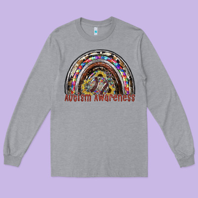 Autism Awareness Long Sleeve Tee Designed By Sublimationcraftshop